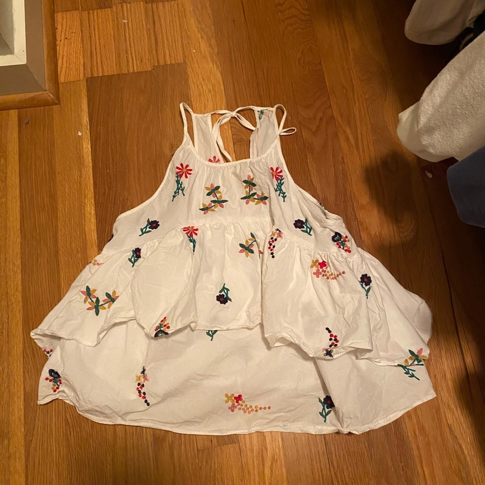 Zara embroidered top